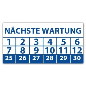 Prüfplakette Nächste Wartung - Prüfplaketten rechteck