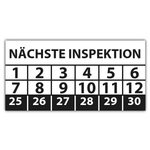 Prüfplakette Nächste Inspektion - Prüfplaketten rechteck
