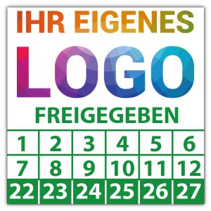 Prüfplakette Freigegeben - Freigegeben Aufkleber logo