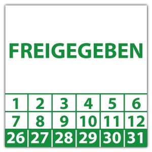 Prüfplakette Freigegeben - Prüfplaketten Neutral