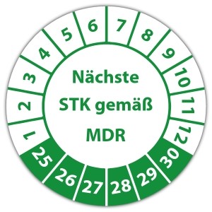 Prüfplakette Nächste STK gemäß MDR - Prüfplaketten Medizin