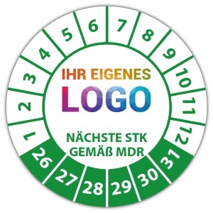 Prüfplakette Nächste STK gemäß MDR - Prüfplaketten Medizin logo