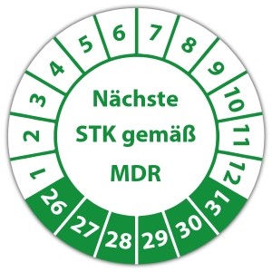 Prüfplakette Nächste STK gemäß MDR - Prüfplaketten Medizin