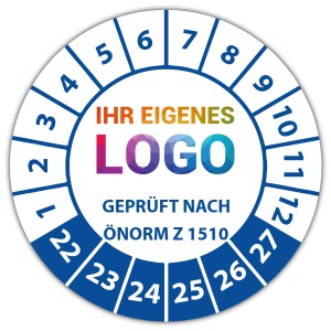 Prüfplakette Geprüft nach ÖNORM Z 1510 - Prüfplaketten auf Rolle logo