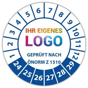 Prüfplakette Geprüft nach ÖNORM Z 1510 - Prüfplaketten auf Rolle logo