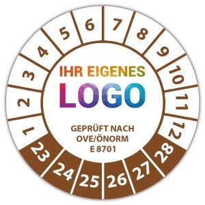 Prüfplakette Geprüft nach OVE/ÖNORM E 8701 - Prüfplaketten auf Rolle logo