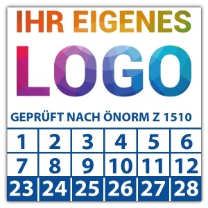 Prüfplakette Geprüft nach ÖNORM Z 1510 - Prüfplaketten OVE / ÖNORM logo