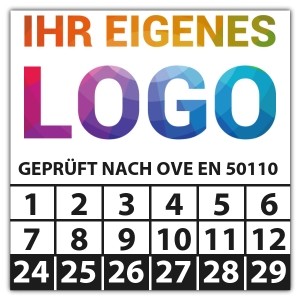 Prüfplakette "Geprüft nach OVE EN 50110" logo