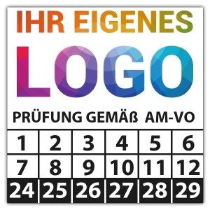 Prüfplakette "Prüfung gemäß AM-VO" logo