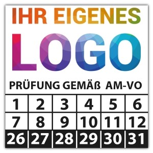 Prüfplakette Prüfung gemäß AM-VO - Prüfplaketten OVE / ÖNORM logo