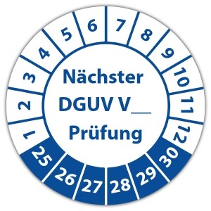Prüfplakette Nächster DGUV Prüfung (eigene eingabe) - Prüfplaketten DGUV
