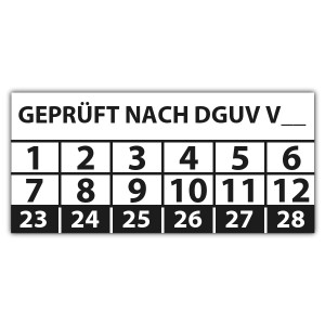 Prüfplakette Geprüft nach DGUV (eigene eingabe) - Prüfplaketten DGUV