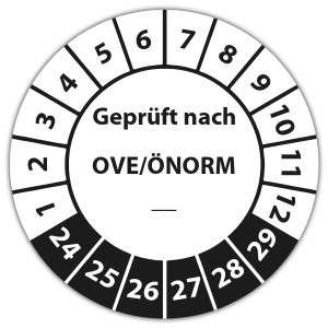 Prüfplakette Geprüft nach OVE/ÖNORM (eigene eingabe) - 