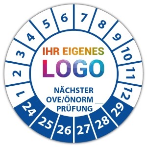 Prüfplakette Nächster OVE/ÖNORM Prüfung (eigene eingabe) logo