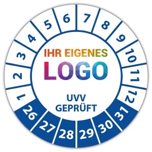 Prüfplakette Prüfplakette UVV Geprüft - Prüfplaketten UVV logo