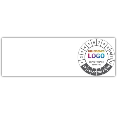 Kabelprüfplakette Geprüft nach VDE 0702 - Kabelprüfplaketten logo