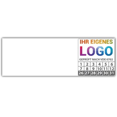 Kabelprüfplakette Geprüft nach VDE 0702 - Kabelprüfplaketten logo