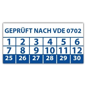 Prüfplakette Geprüft nach VDE 0702 - Prüfplaketten VDE / Elektro