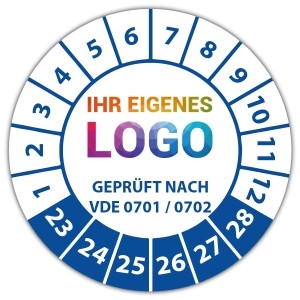 Prüfplakette Geprüft nach VDE 0701-0702 - Prüfsiegel logo