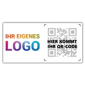 QR-Code Aufkleber mit Logo