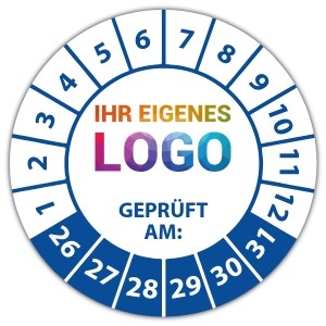 Prüfplakette Geprüft am: - Prüfplaketten High Tack logo